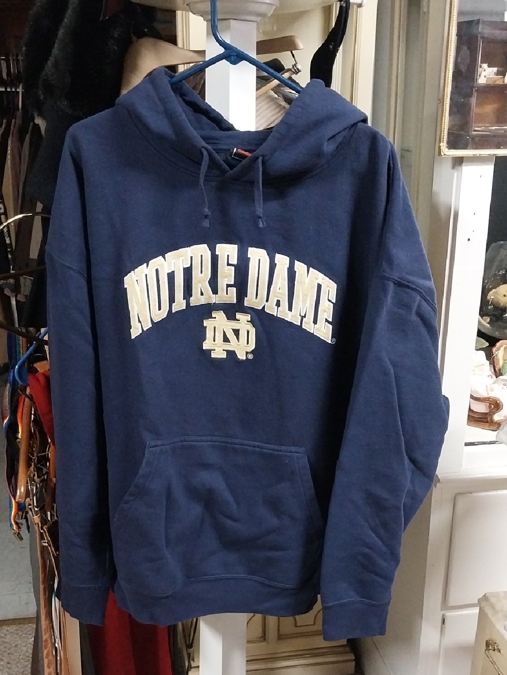 Notre Dame Men's Navy Blue Pullover Hoodie